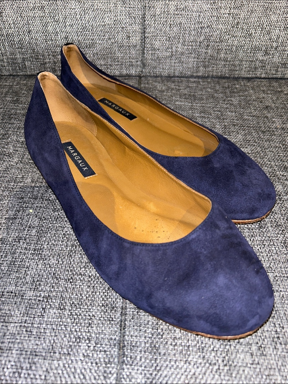 Margaux “THE CLASSIC”  Navy Suede Ballet Flats